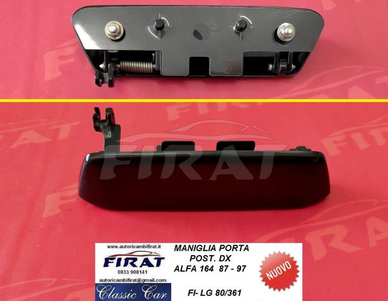 MANIGLIA PORTA ALFA 164 POST.DX 80/361